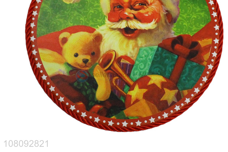 New product ceramic Christmas cosaters heat insulation round coaster