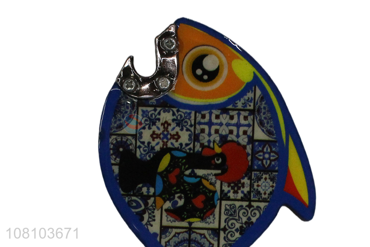 Top sale creative goldfish epoxy magnetic bottle opener