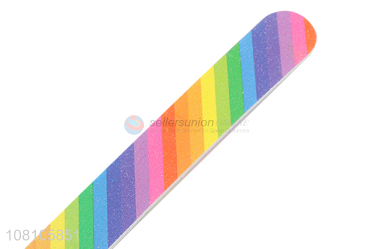 Latest products rainbow color nail file polishing tools