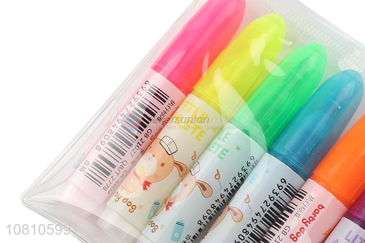 Top selling 6colors non-toxic fluorescent pen for drawing