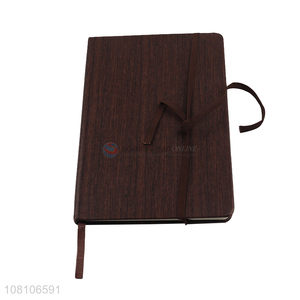 High quality soft leather imitation wood business notebook