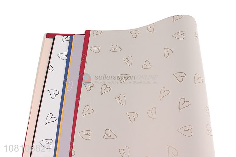 Creative design heart shape packaging paper for gifts