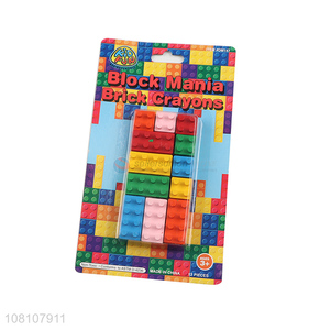 Good selling 12pieces multicolor block <em>crayons</em> for <em>kids</em>