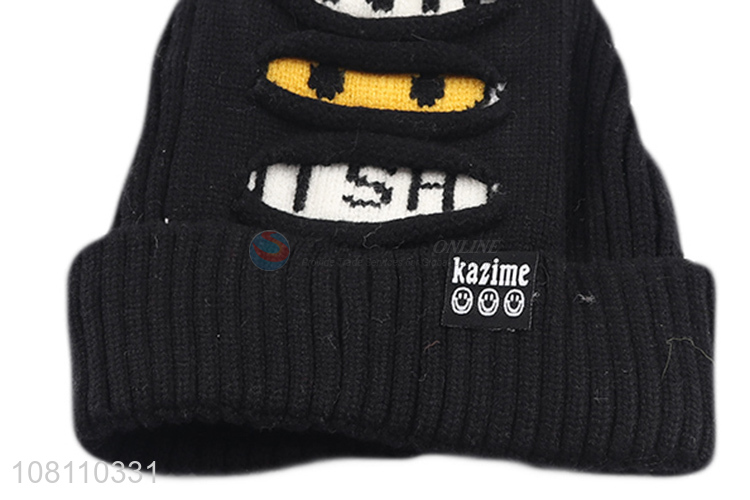 Popular products black children knit hat beanies for sale