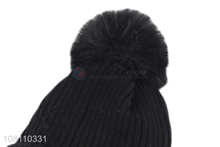 Popular products black children knit hat beanies for sale