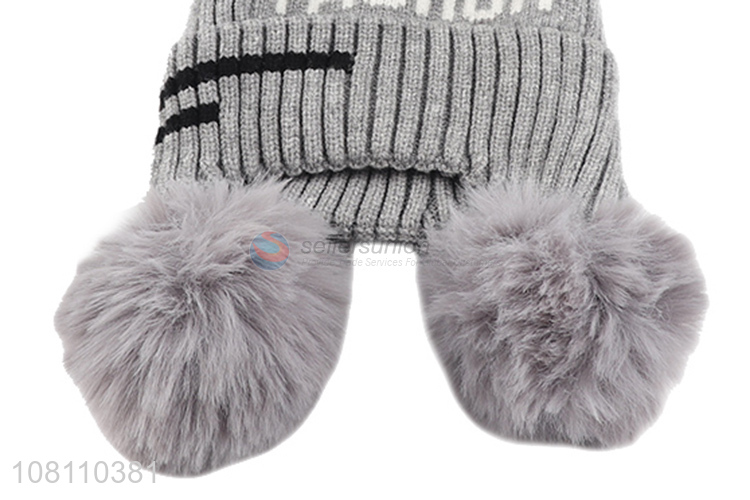 Factory direct sale children knit earmuffs hats for winter