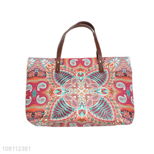 Wholesale large capacity printed pvc tote handbag shopping bag
