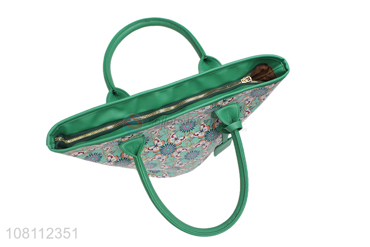 China supplier floral prints pvc tote bag fashionable handbags