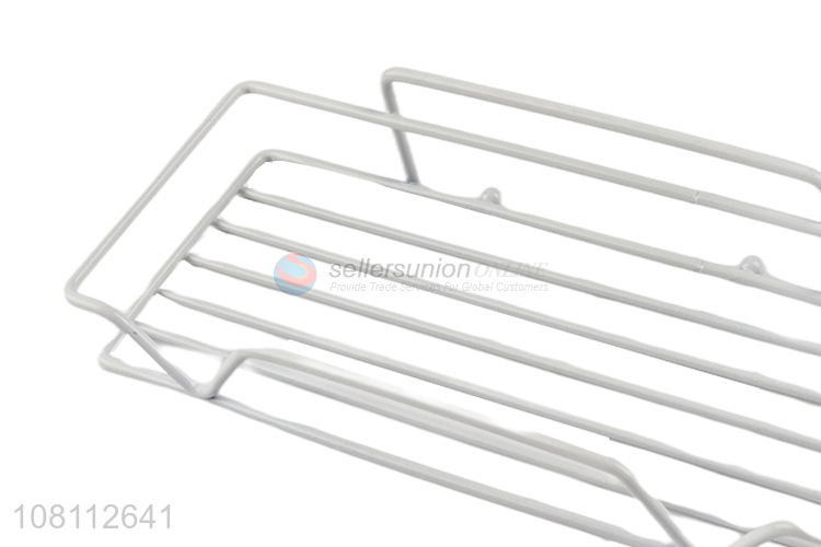 Wholesale punch free metal bathroom shelves hanging iron storage rack