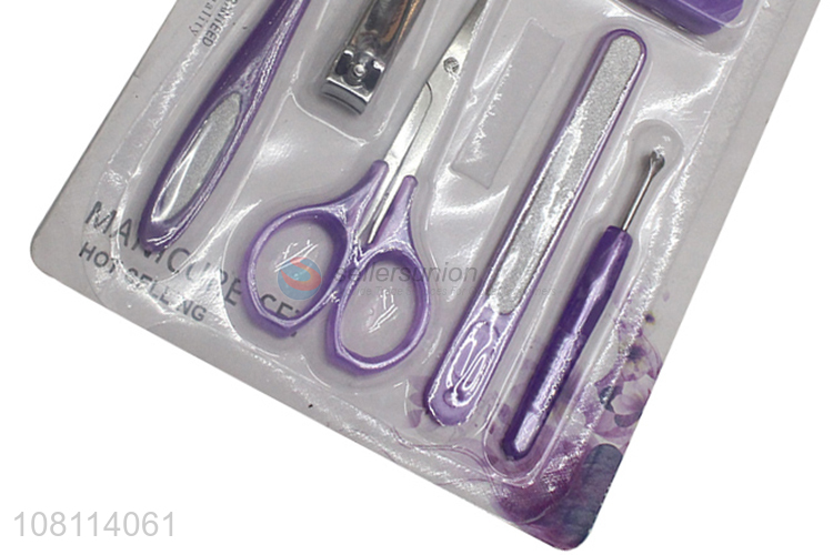 Yiwu wholesale 6pieces portable nail beauty manicure set