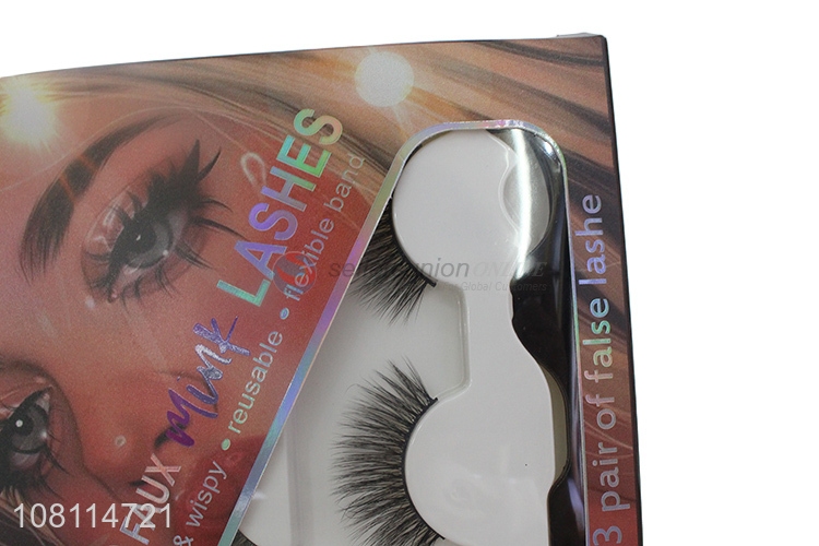 Good quality reusable soft 3D false eyelashes for women