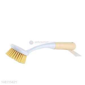 Good quality wooden handle plastic dish brush sink scrubbing brush