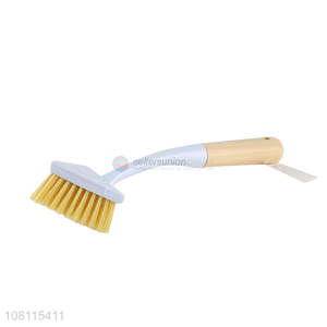 Online wholesale wooden handle plastic pot brush kitchen scrub brush