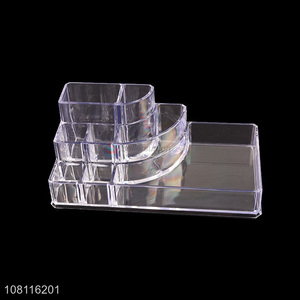 Wholesale transparent makeup storage box desktop storage box