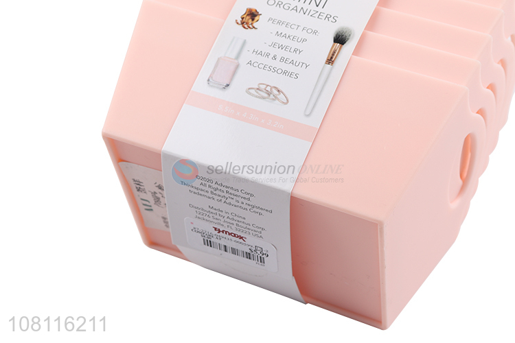 New arrival pink simple cosmetic box household storage box