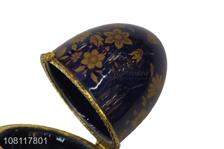 Hot selling ceramic egg shaped trinket jewelry box wedding gift