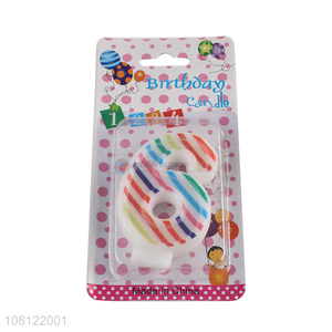 Factory wholesale colourful children birthday number candle