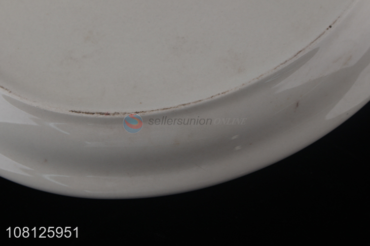Hot sale large ceramic dinner plate household dinnerware