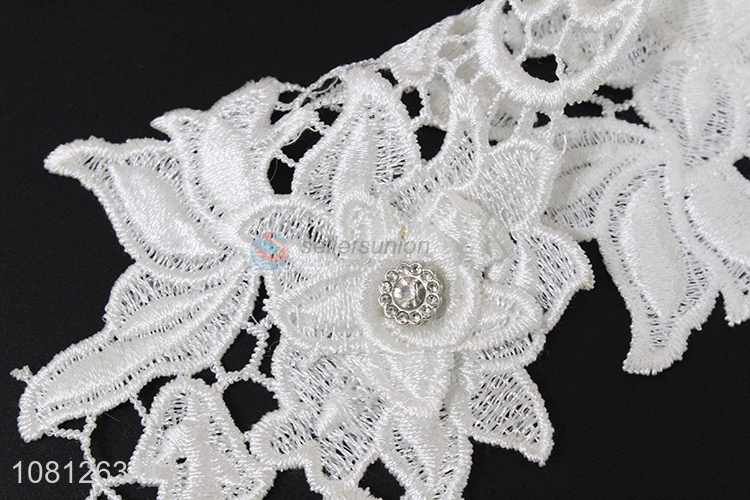 China factory white dress embroidery decoration lace trim