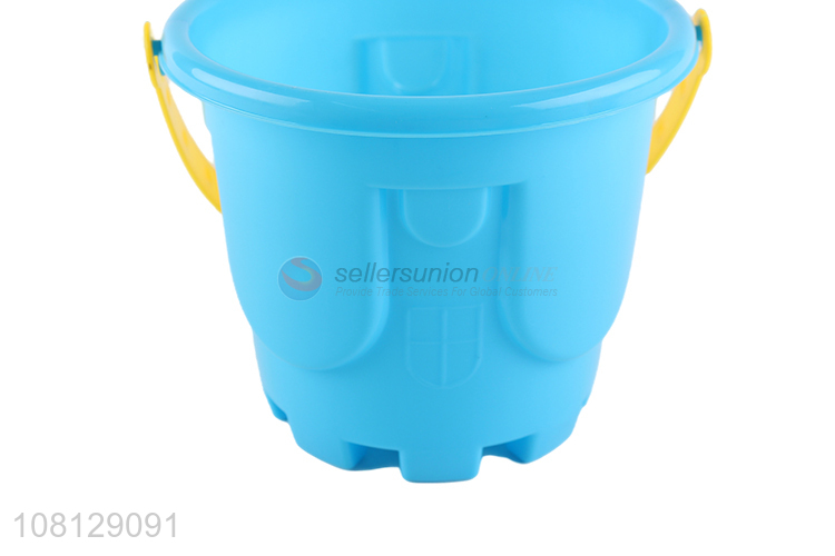 Good quality plastic castle bucket sand beach toy for kids