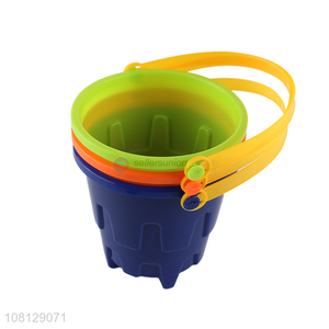 Wholesale 5inch <em>plastic</em> castle <em>bucket</em> sand <em>bucket</em> sand toys