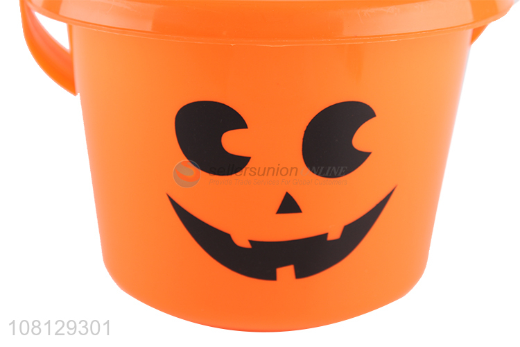 Most popular Halloween pumpkin bucket plastic candy bucket