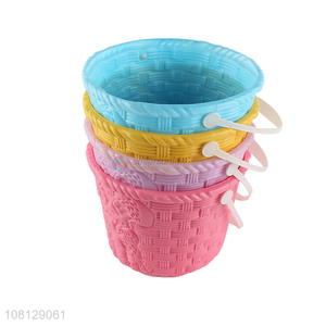 New arrival <em>plastic</em> Easter bunny <em>bucket</em> candy <em>bucket</em> wholesale