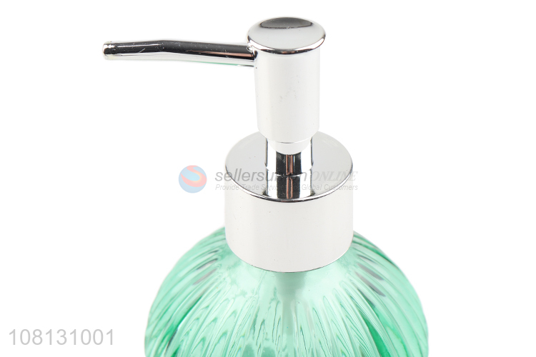 Factory price green transparent glass lotion bottle