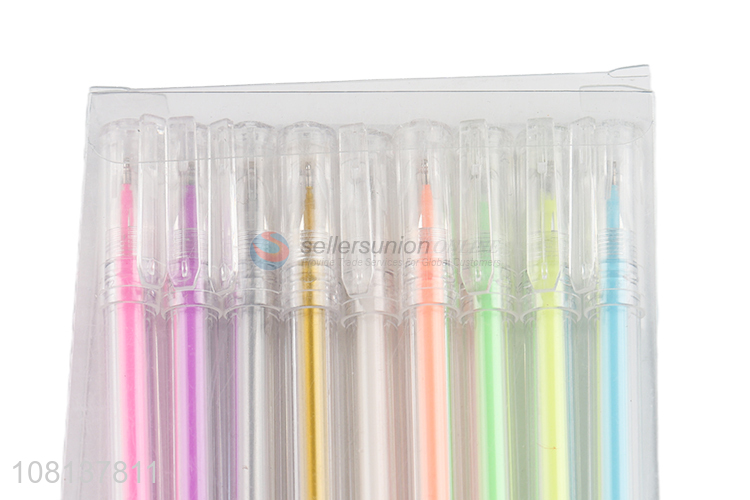 Good selling durable 9colors gel ink pens for students