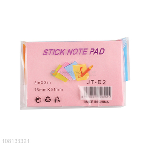 Bottom price colored paper sticky note pads for students