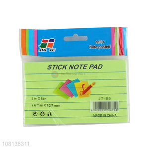 China factory lined paper sticky notes self-stick pads