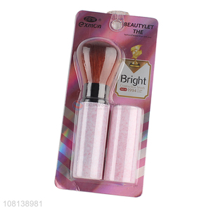 Factory price pink plastic telescopic makeup brushes