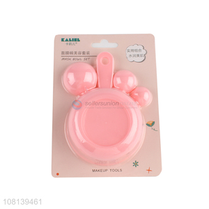 Factory wholesale pink mask bowl plastic makeup tools