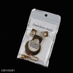 Online wholesale stainless steel women earrings ear stud set