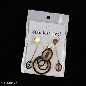 Good selling stainless steel long style ear studs set