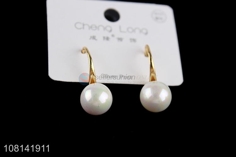 Hot selling elegant pearl earrings copper earrings fashion jewelry