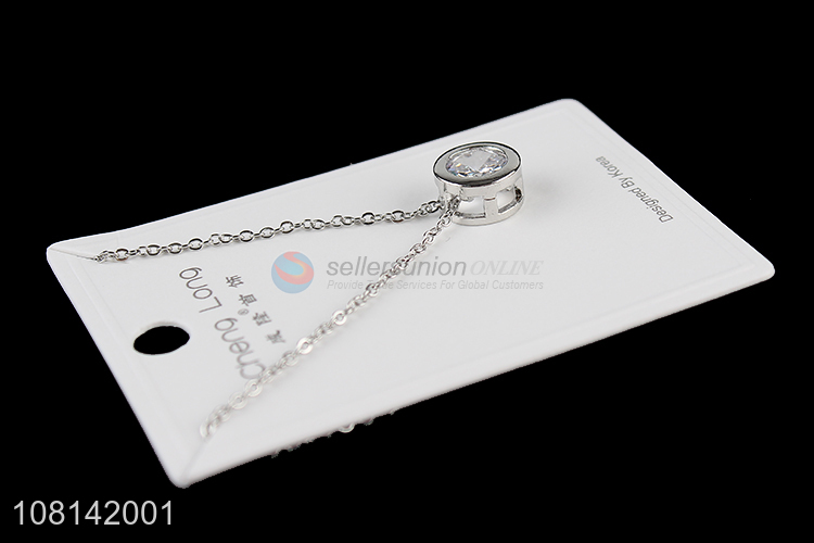 Hot selling brilliant diamond pendant necklace women girls necklace
