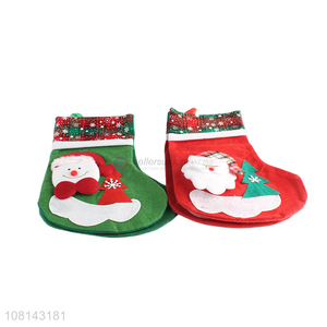 High quality linen cartoon Christmas stocking holiday ornaments