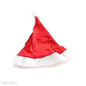 Good quality pleuche short plush Christmas hat santa hat