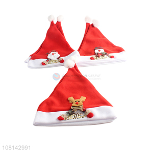 Most popluar applique cartoon Christmas hat holiday hats