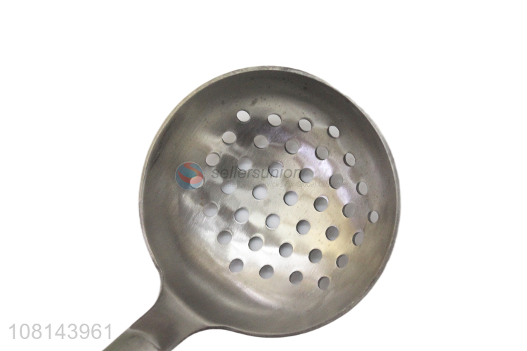Cheap price stainless steel slotted ladle household kitchenware