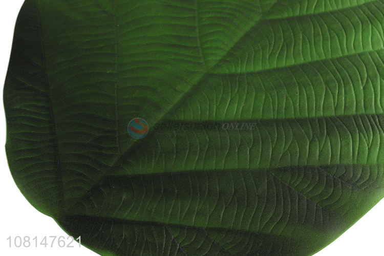Top product creative green leaf shape eva placemats for dining