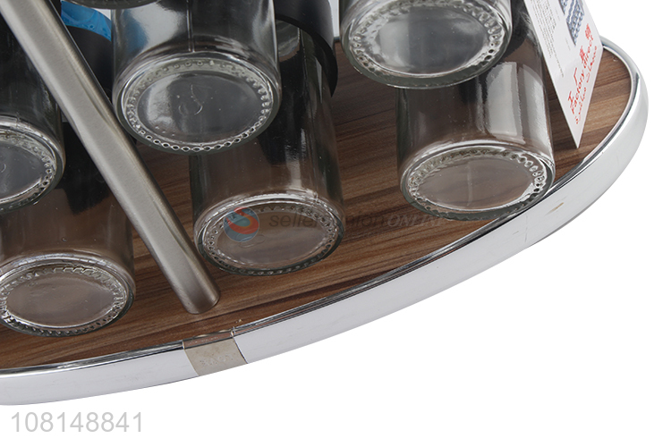 Wholesale kitchen storage spice bottle rack revolving