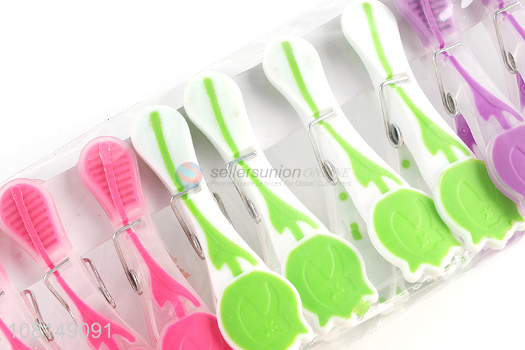 Best quality colourful flower shape plastic clothes pegs