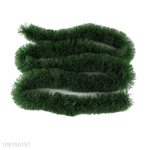 Yiuw factory green christmas tinsel for party decoration