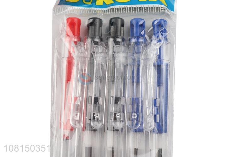 Best Quality 5 Pieces Click Ballpoint Pen For School And Office