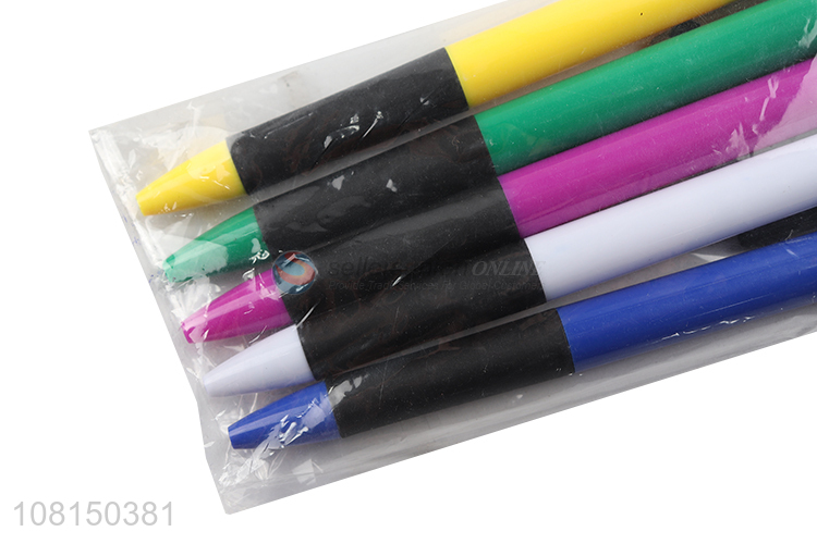 Factory Price 5 Pieces Click Ballpoint Pen Fashion Stationery