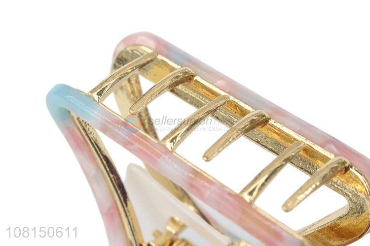 Custom Triangle Hair Clip Acetate Hair Claw Clips For Women