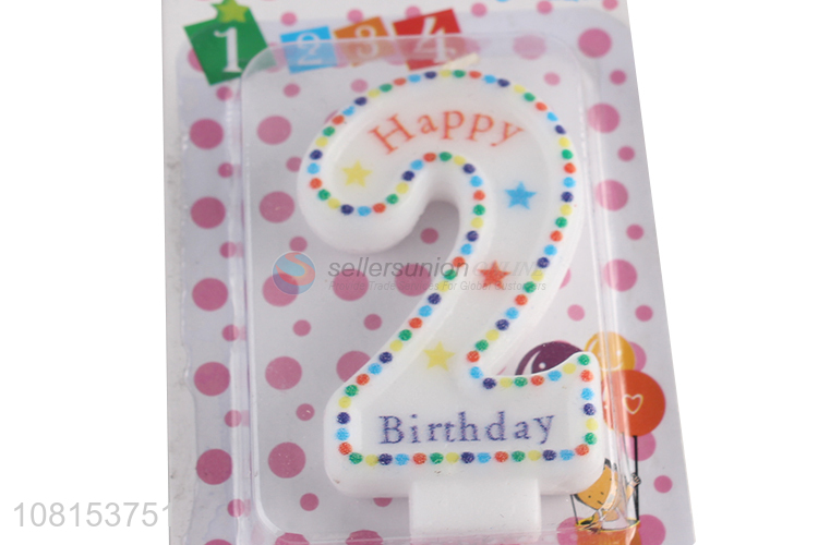 Hot selling 0-9 numeral cake candle for party celebration