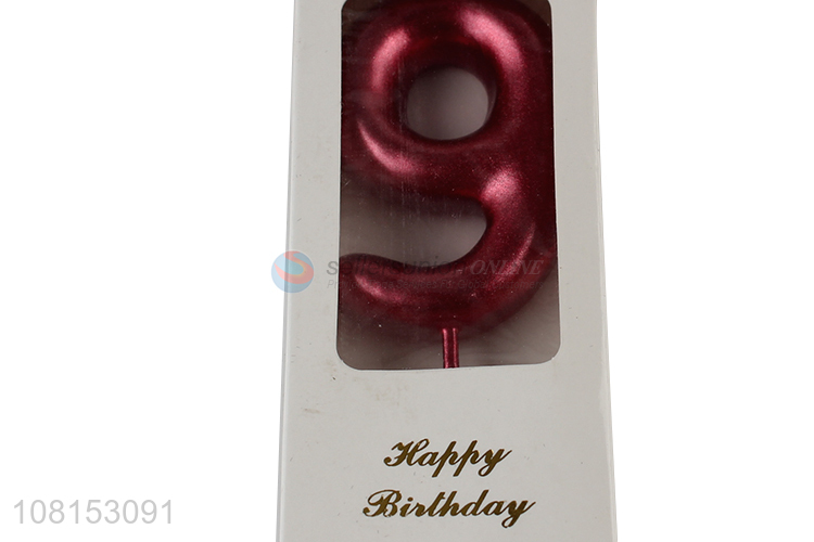 Hot selling metallic numeral cake candle for any anniversary